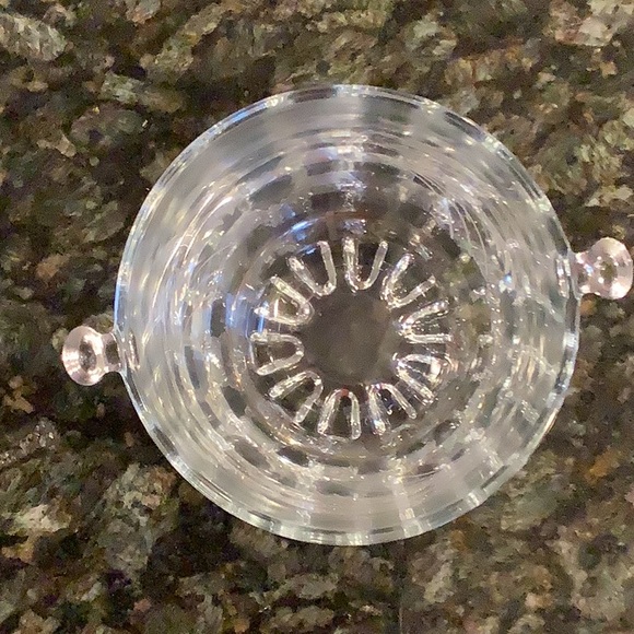 Vintage Ice Bucket Gold Trim Etched Clear Glass - Picture 3 of 4